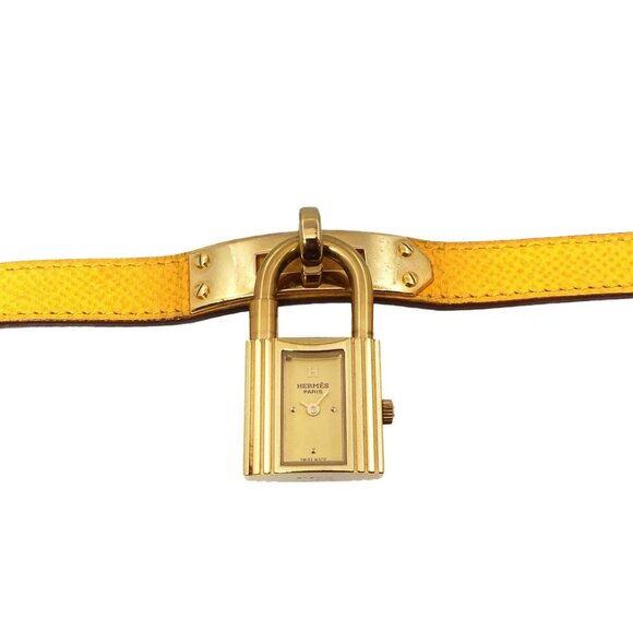 HERMES Kelly Watches Quartz Gold Dial Vintage Cadena Ladies Watch 90289727 - Picture 1 of 9